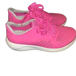 Crocs girls Kids LiteRide Pacer pink Sneaker youth 3 j3 water shoes